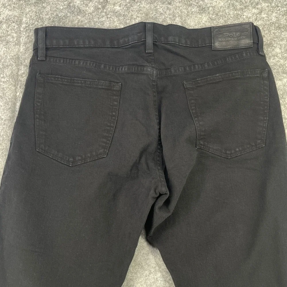 Polo Ralph Lauren Jeans Men 34x32 Black Hampton Relaxed Straight Denim Fit 34x28